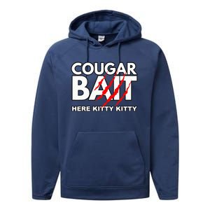 Cougar Bait Funny Halloween Costume Older Woman Younger Man Performance Fleece Hoodie