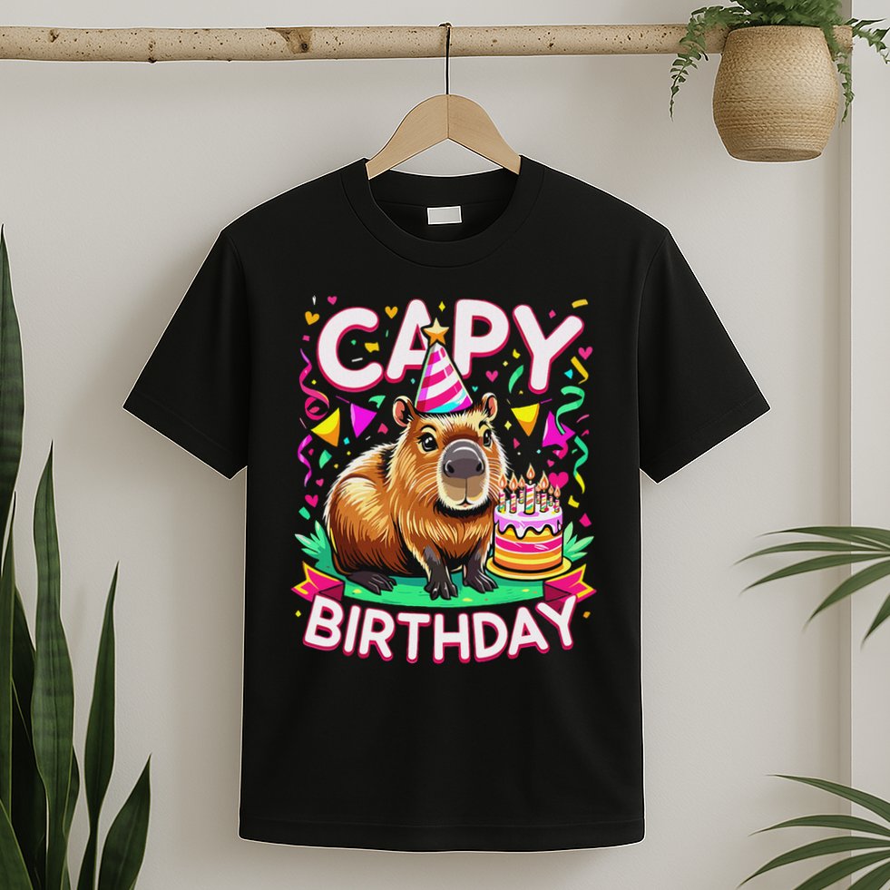 Capy Birthday Funny Capybara Birthday T-Shirt