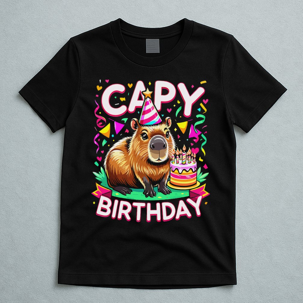 Capy Birthday Funny Capybara Birthday T-Shirt