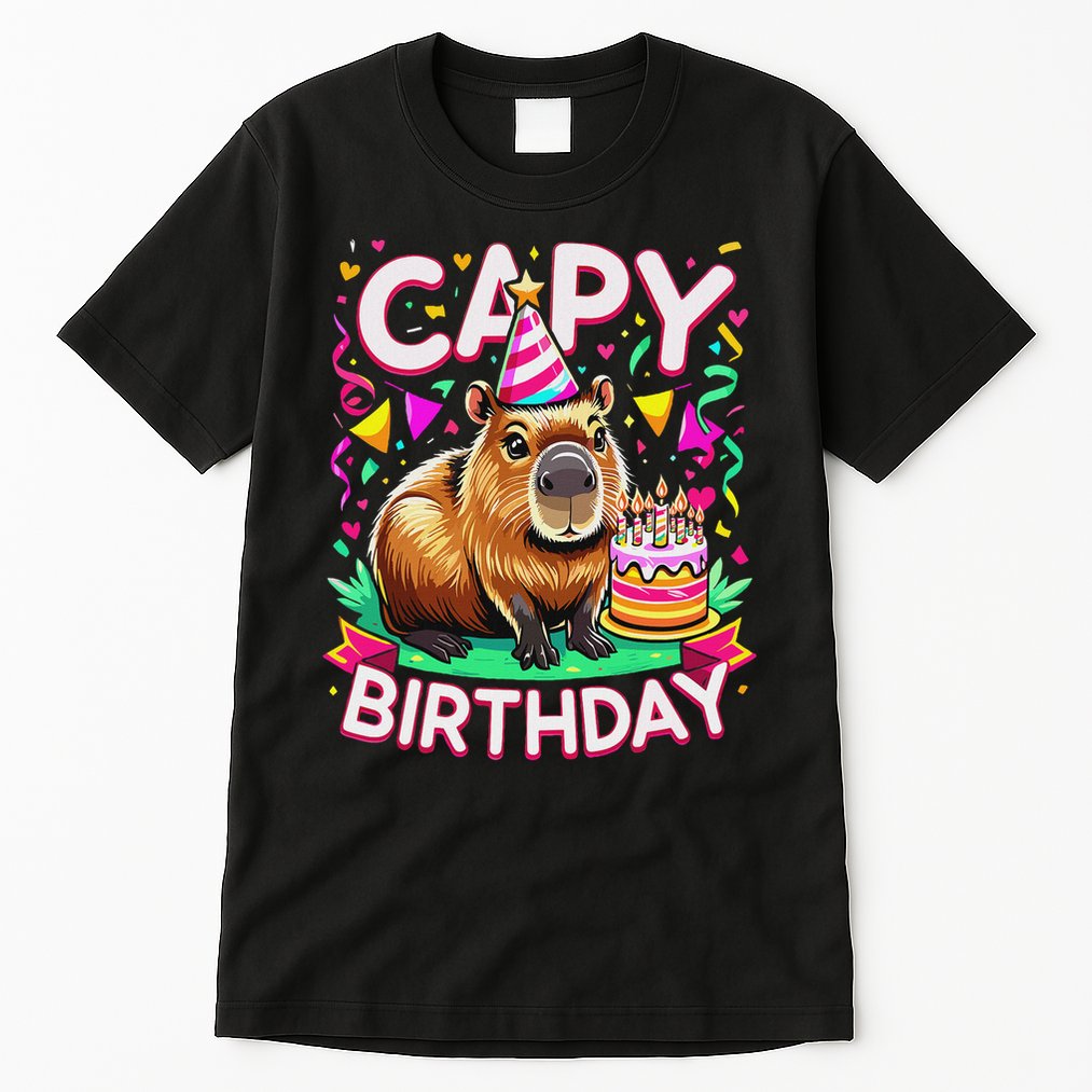 Capy Birthday Funny Capybara Birthday Tall T-Shirt