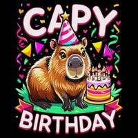 Capy Birthday Funny Capybara Birthday Backpack