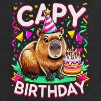 Capy Birthday Funny Capybara Birthday Beanie