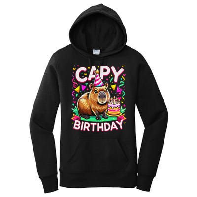 Capy Birthday Funny Capybara Birthday Women's Pullover Hoodie