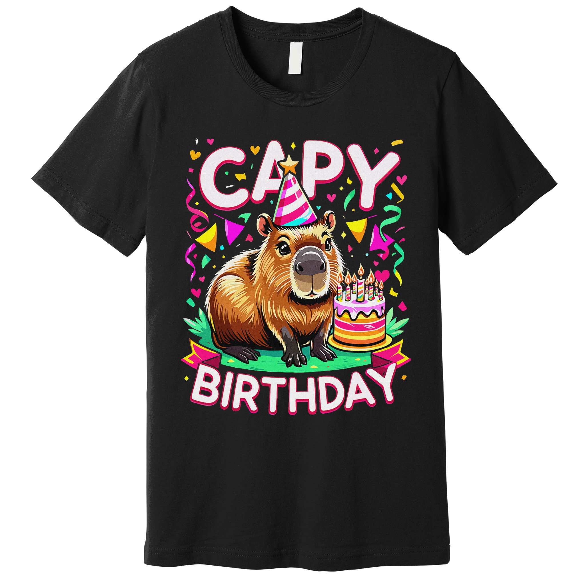 Capy Birthday Funny Capybara Birthday Premium T-Shirt