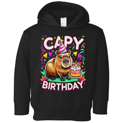 Capy Birthday Funny Capybara Birthday Toddler Hoodie