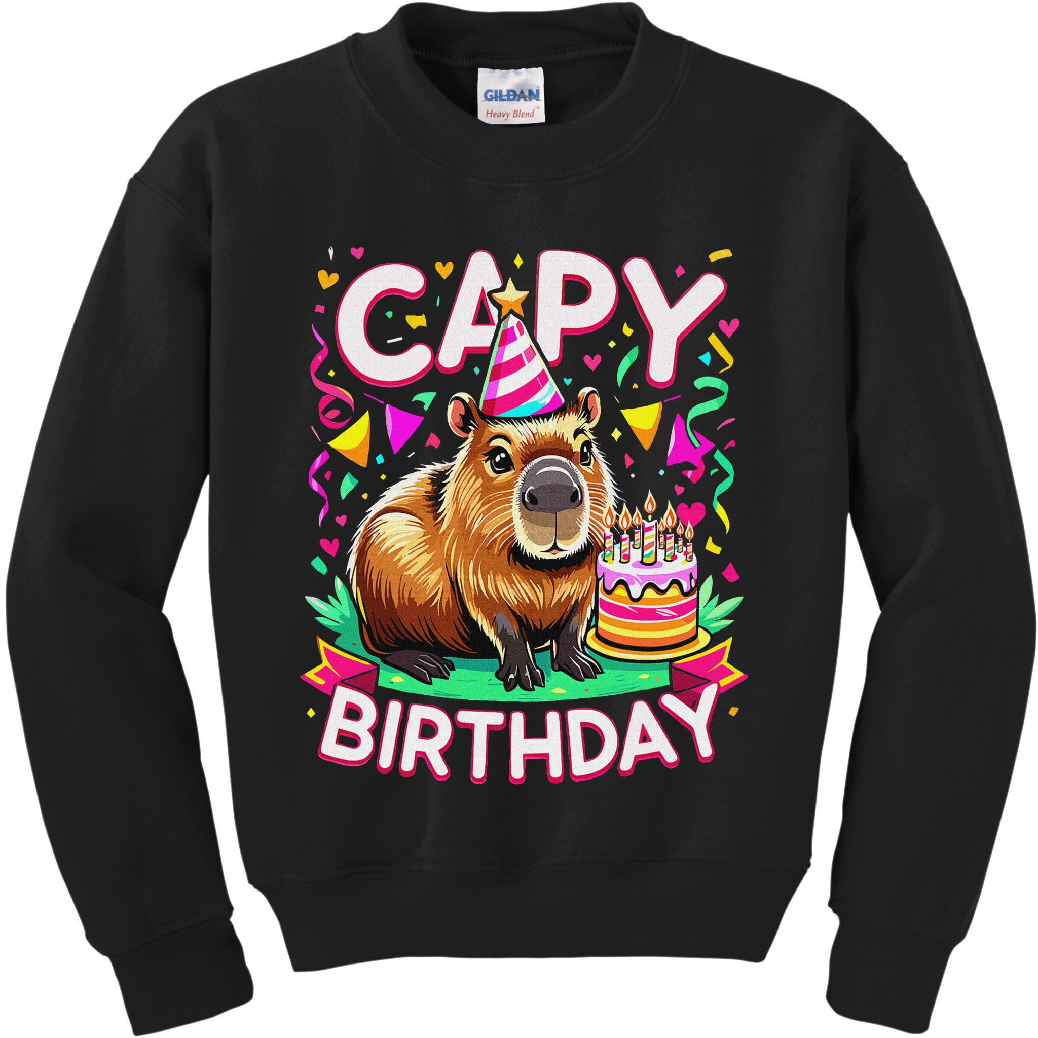 Capy Birthday Funny Capybara Birthday Kids Sweatshirt