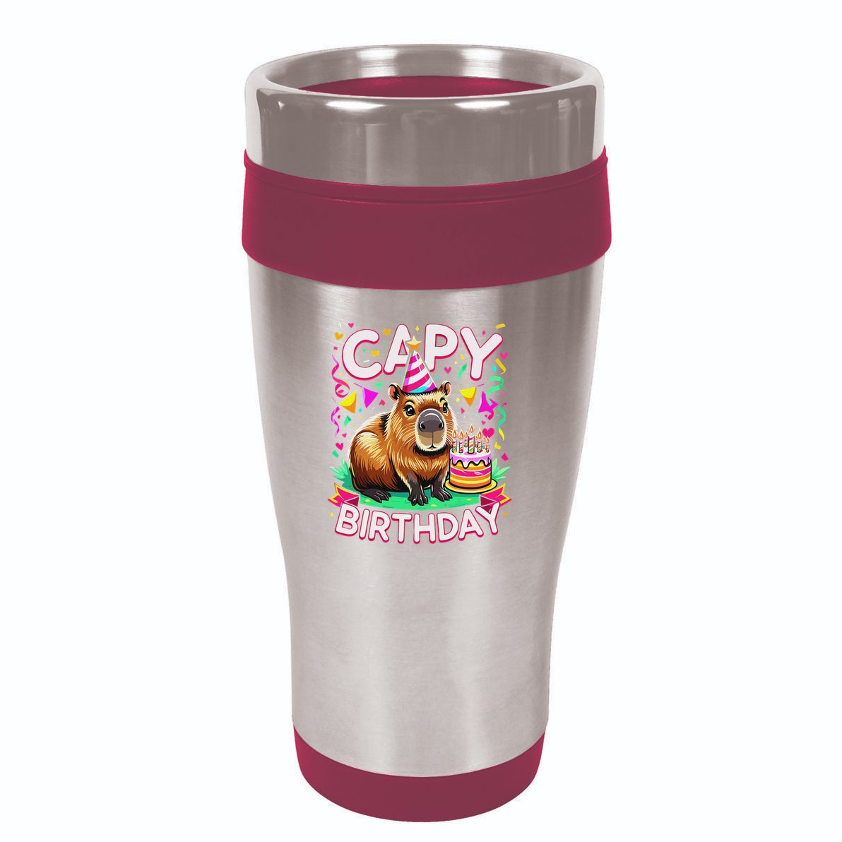 Capy Birthday Funny Capybara Birthday 16oz Travel Tumbler