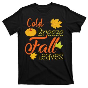 Cold Breeze Fall Leaves T-Shirt