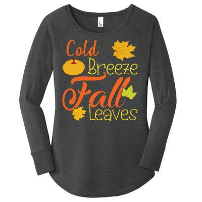 Cold Breeze Fall Leaves Women's Perfect Tri Tunic Long Sleeve Shirt