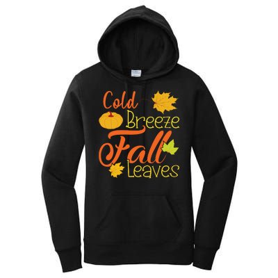 Cold Breeze Fall Leaves Women's Pullover Hoodie