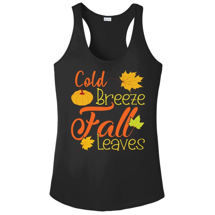 Cold Breeze Fall Leaves Ladies PosiCharge Competitor Racerback Tank