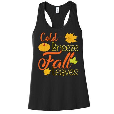 Cold Breeze Fall Leaves Women's Racerback Tank