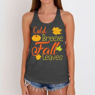 Cold Breeze Fall Leaves Women's Knotted Racerback Tank