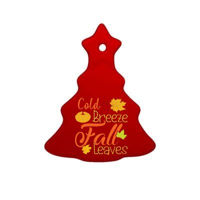 Cold Breeze Fall Leaves Ceramic Tree Ornament