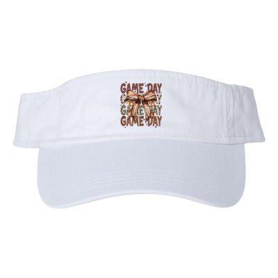 Coquette Bow Floral Football Season Valucap Bio-Washed Visor