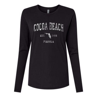 Cocoa Beach Florida Fl Vintage Womens Cotton Relaxed Long Sleeve T-Shirt