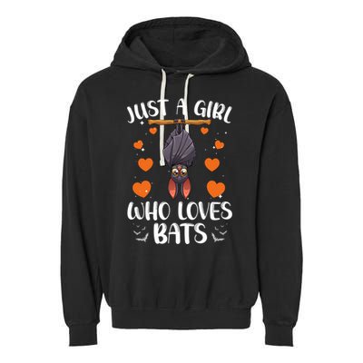 Cool Bat For Women Girls Fruit Bat Lovers Animal Halloween Garment-Dyed Fleece Hoodie