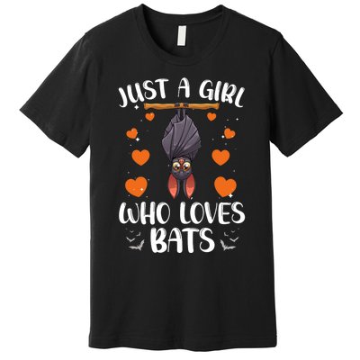 Cool Bat For Women Girls Fruit Bat Lovers Animal Halloween Premium T-Shirt