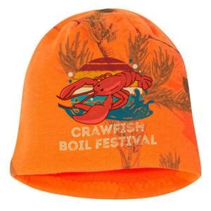 Crawfish Boil Festival Funny Crawfish Season Retro Crawfish Gift Kati - Camo Knit Beanie