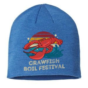 Crawfish Boil Festival Funny Crawfish Season Retro Crawfish Gift Sustainable Beanie