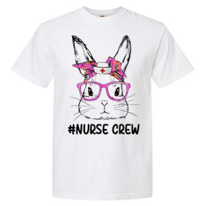 Cute Bunny Face Nurse Tie Dye Glasses Easter Day Nurse Crew Garment-Dyed Heavyweight T-Shirt