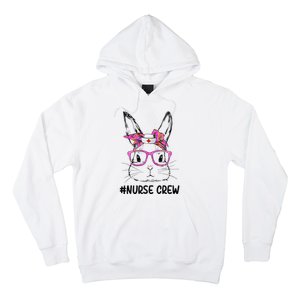 Cute Bunny Face Nurse Tie Dye Glasses Easter Day Nurse Crew Hoodie