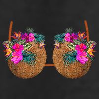 Coconut Bra Funny Bra Bra 7 Panel Mesh Trucker Snapback Hat