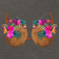 Coconut Bra Funny Bra Bra Cotton Canvas Backpack