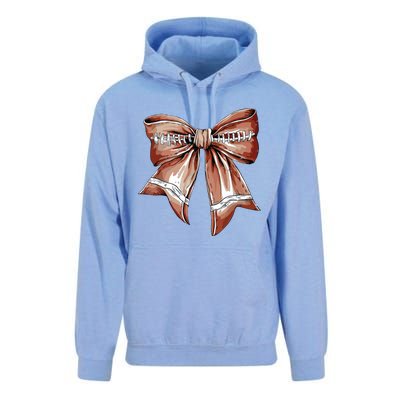 Coquette Bow Funny Football Lover Game Day Football Mom Life Unisex Surf Hoodie