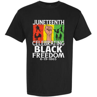 Celebrating Black Freedom 1865 Black History Juneteenth Blm Gift Garment-Dyed Heavyweight T-Shirt