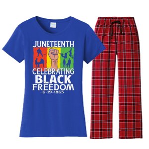 Celebrating Black Freedom 1865 Black History Juneteenth Blm Gift Women's Flannel Pajama Set