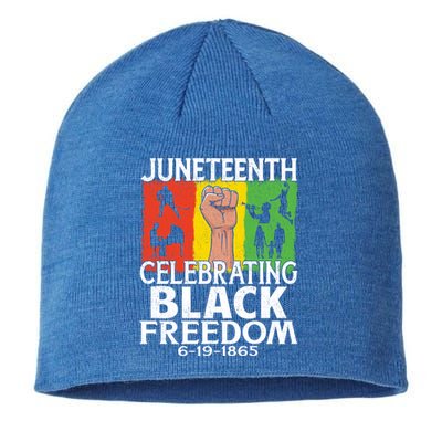 Celebrating Black Freedom 1865 Black History Juneteenth Blm Gift Sustainable Beanie