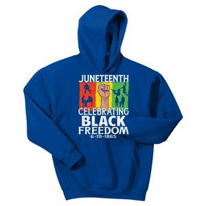 Celebrating Black Freedom 1865 Black History Juneteenth Blm Gift Kids Hoodie