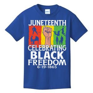 Celebrating Black Freedom 1865 Black History Juneteenth Blm Gift Kids T-Shirt