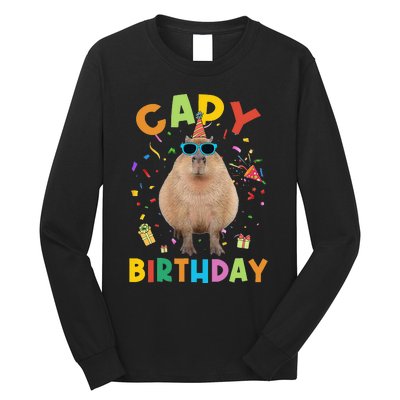 Capy Birthday Funny Capybara Animals Birthday Long Sleeve Shirt