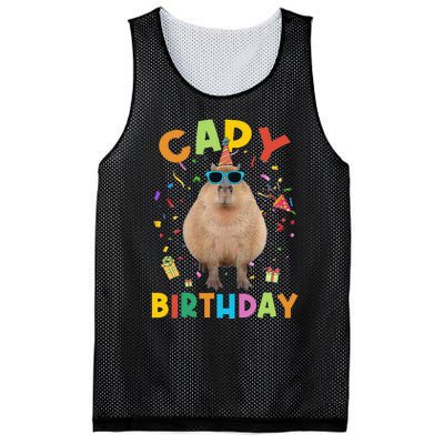 Capy Birthday Funny Capybara Animals Birthday Mesh Reversible Basketball Jersey Tank