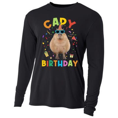 Capy Birthday Funny Capybara Animals Birthday Cooling Performance Long Sleeve Crew