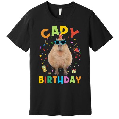 Capy Birthday Funny Capybara Animals Birthday Premium T-Shirt