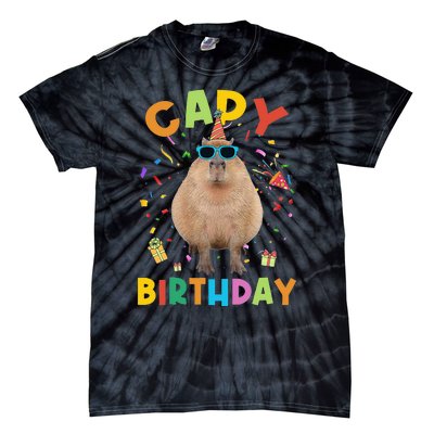 Capy Birthday Funny Capybara Animals Birthday Tie-Dye T-Shirt