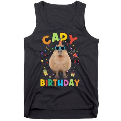 Capy Birthday Funny Capybara Animals Birthday Tank Top