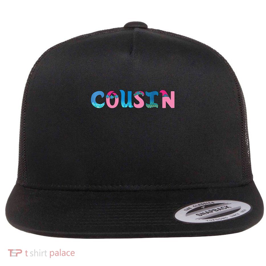 Cousin Birthday Girl Troll Family Party Decorations Flatbill Hat