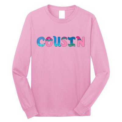 Cousin Birthday Girl Troll Family Party Decorations Long Sleeve Shirt
