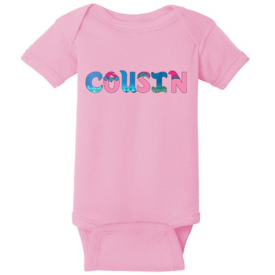 Cousin Birthday Girl Troll Family Party Decorations Baby Bodysuit