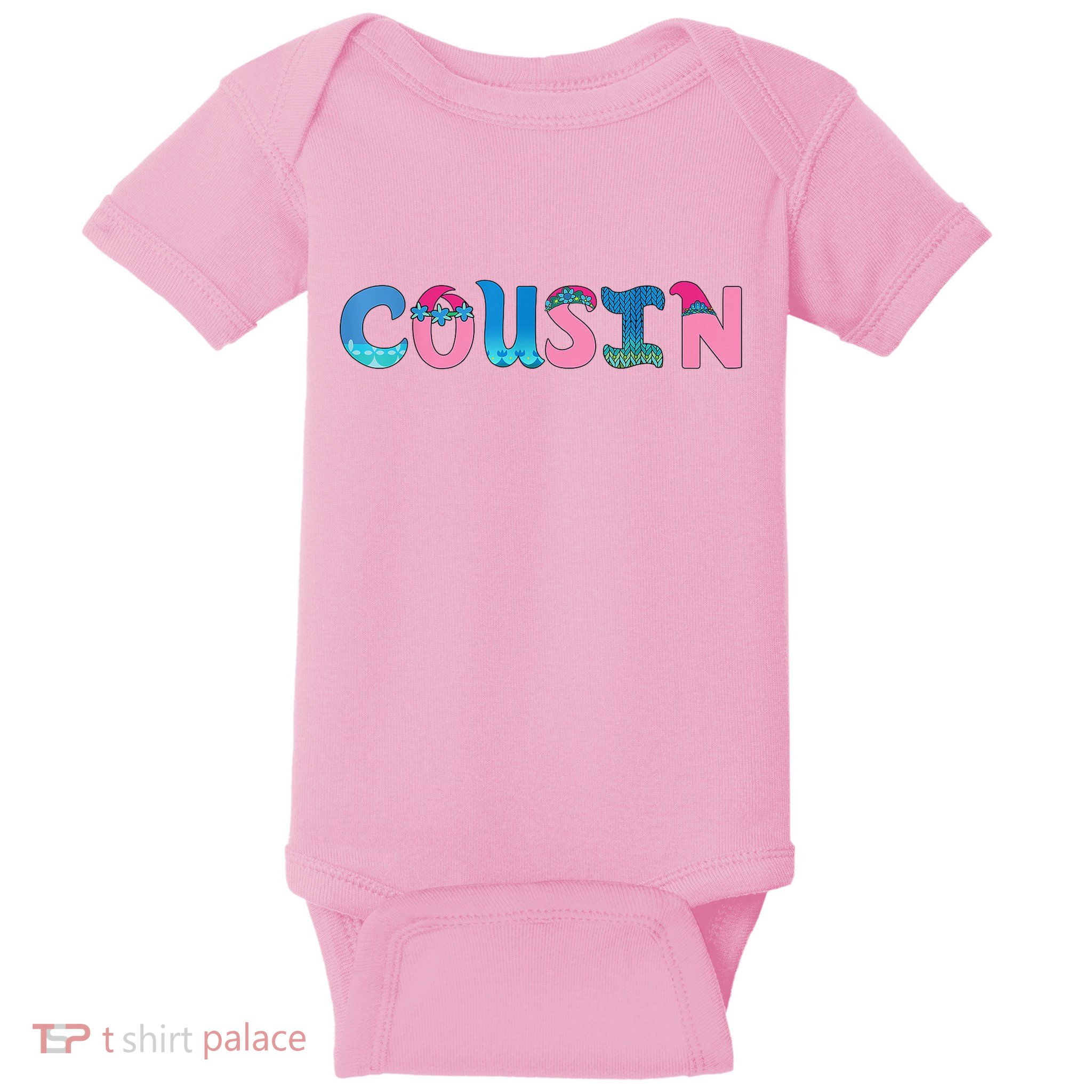 Cousin Birthday Girl Troll Family Party Decorations Baby Bodysuit