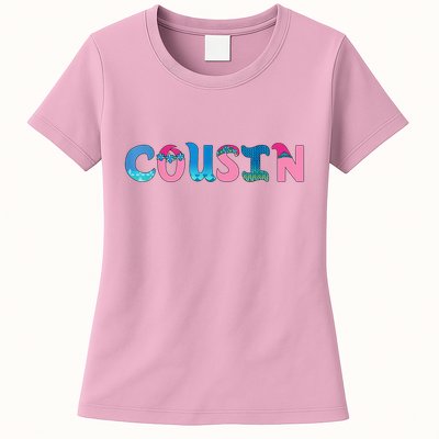 Cousin Birthday Girl Troll Family Party Decorations Womens T-Shirt