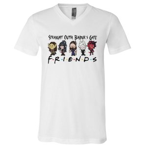 Chibi Baldur Gate 3 Friends Adventure Cute Game Lover Gamer V-Neck T-Shirt