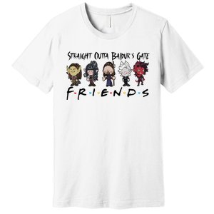 Chibi Baldur Gate 3 Friends Adventure Cute Game Lover Gamer Premium T-Shirt