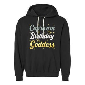 Capricorn Birthday Goddess Capricorn Women Astrology Zodiac Garment-Dyed Fleece Hoodie