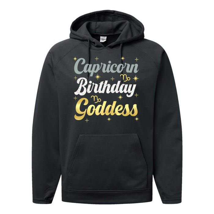 Capricorn Birthday Goddess Capricorn Women Astrology Zodiac Performance Fleece Hoodie