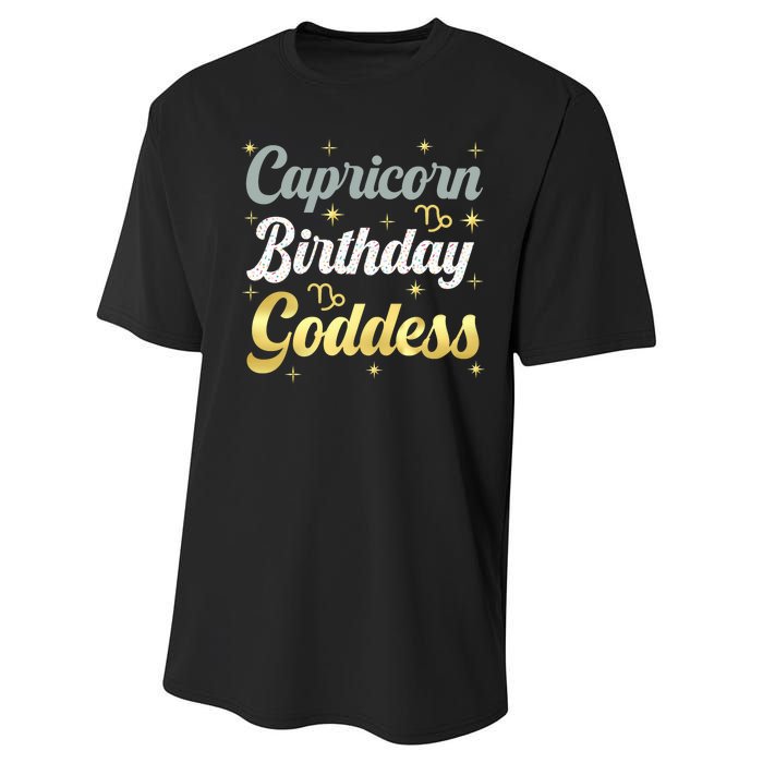 Capricorn Birthday Goddess Capricorn Women Astrology Zodiac Performance Sprint T-Shirt